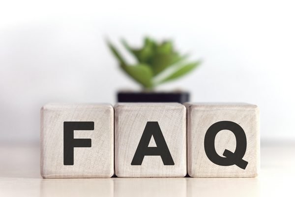 wooden blocks showing FAQ
